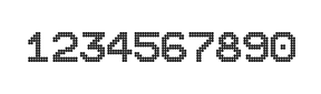 10×12数字点阵字体 ddN1012AA1635