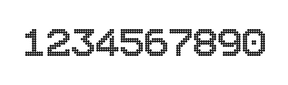 10×12数字点阵字体 ddN1012AA1642