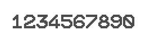 10×12数字点阵字体 ddN1012AA1645