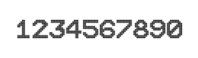 10×12数字点阵字体 ddN1012AA1656