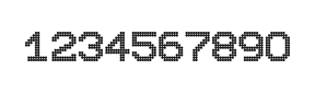 10×12数字点阵字体 ddN1012AA1663