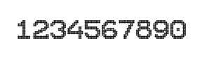 10×12数字点阵字体 ddN1012AA1667