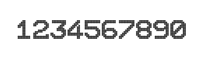 10×12数字点阵字体 ddN1012AA1670