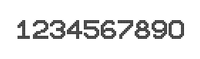 10×12数字点阵字体 ddN1012AA1672