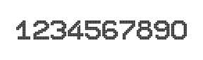 10×12数字点阵字体 ddN1012AA1674