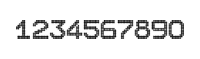 10×12数字点阵字体 ddN1012AA1676