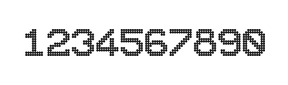 10×12数字点阵字体 ddN1012AA1680