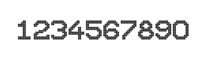 10×12数字点阵字体 ddN1012AA1692