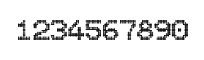 10×12数字点阵字体 ddN1012AA1695