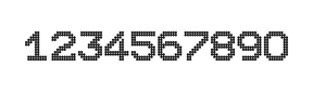 10×12数字点阵字体 ddN1012AA1697
