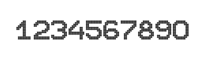 10×12数字点阵字体 ddN1012AA1698