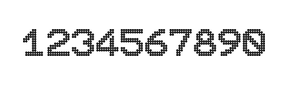10×12数字点阵字体 ddN1012AA1699