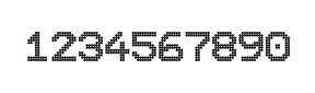 10×12数字点阵字体 ddN1012AA1710