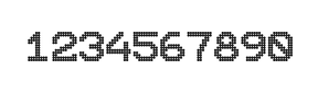 10×12数字点阵字体 ddN1012AA1711