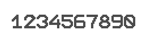 10×12数字点阵字体 ddN1012AA1714