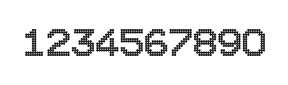 10×12数字点阵字体 ddN1012AA1717