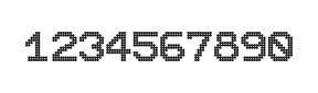 10×12数字点阵字体 ddN1012AA1719