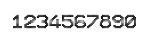 10×12数字点阵字体 ddN1012AA1721