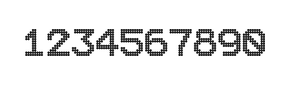 10×12数字点阵字体 ddN1012AA1723
