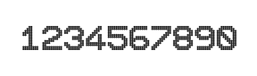 10×12数字点阵字体 ddN1012AA1724