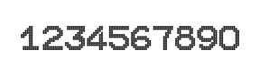 10×12数字点阵字体 ddN1012AA1732
