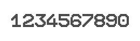 10×12数字点阵字体 ddN1012AA1734