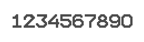 10×12数字点阵字体 ddN1012AA1738