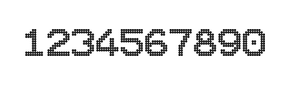 10×12数字点阵字体 ddN1012AA1739