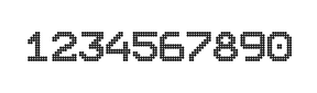 10×12数字点阵字体 ddN1012AA1741