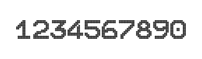 10×12数字点阵字体 ddN1012AA1744