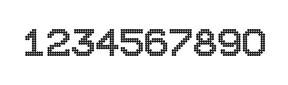 10×12数字点阵字体 ddN1012AA1748