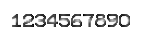 10×12数字点阵字体 ddN1012AA1758