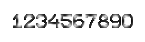 10×12数字点阵字体 ddN1012AA1762