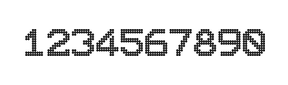 10×12数字点阵字体 ddN1012AA1763