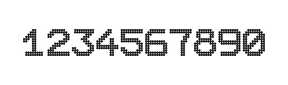 10×12数字点阵字体 ddN1012AA1770