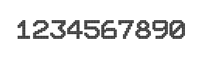 10×12数字点阵字体 ddN1012AA1771