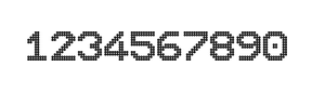 10×12数字点阵字体 ddN1012AA1777