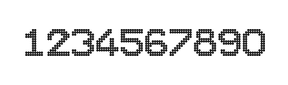10×12数字点阵字体 ddN1012AA1783