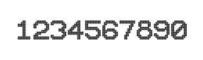 10×12数字点阵字体 ddN1012AA1789