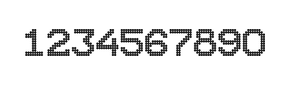 10×12数字点阵字体 ddN1012AA1790