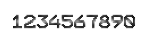 10×12数字点阵字体 ddN1012AA1793