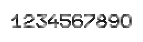 10×12数字点阵字体 ddN1012AA1796