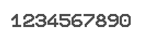 10×12数字点阵字体 ddN1012AA1799