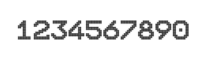 10×12数字点阵字体 ddN1012AA1811