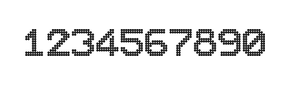 10×12数字点阵字体 ddN1012AA1813