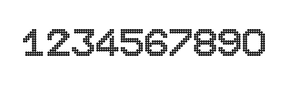 10×12数字点阵字体 ddN1012AA1814