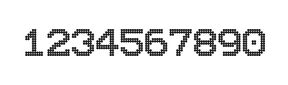 10×12数字点阵字体 ddN1012AA1819