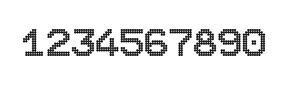 10×12数字点阵字体 ddN1012AA1822