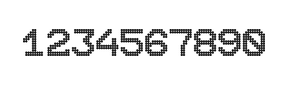 10×12数字点阵字体 ddN1012AA1823