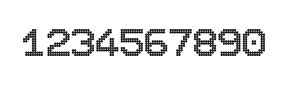 10×12数字点阵字体 ddN1012AA1825